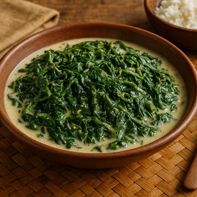Greens Bilum – Papuanisches Blattgemüse in Kokosmilch