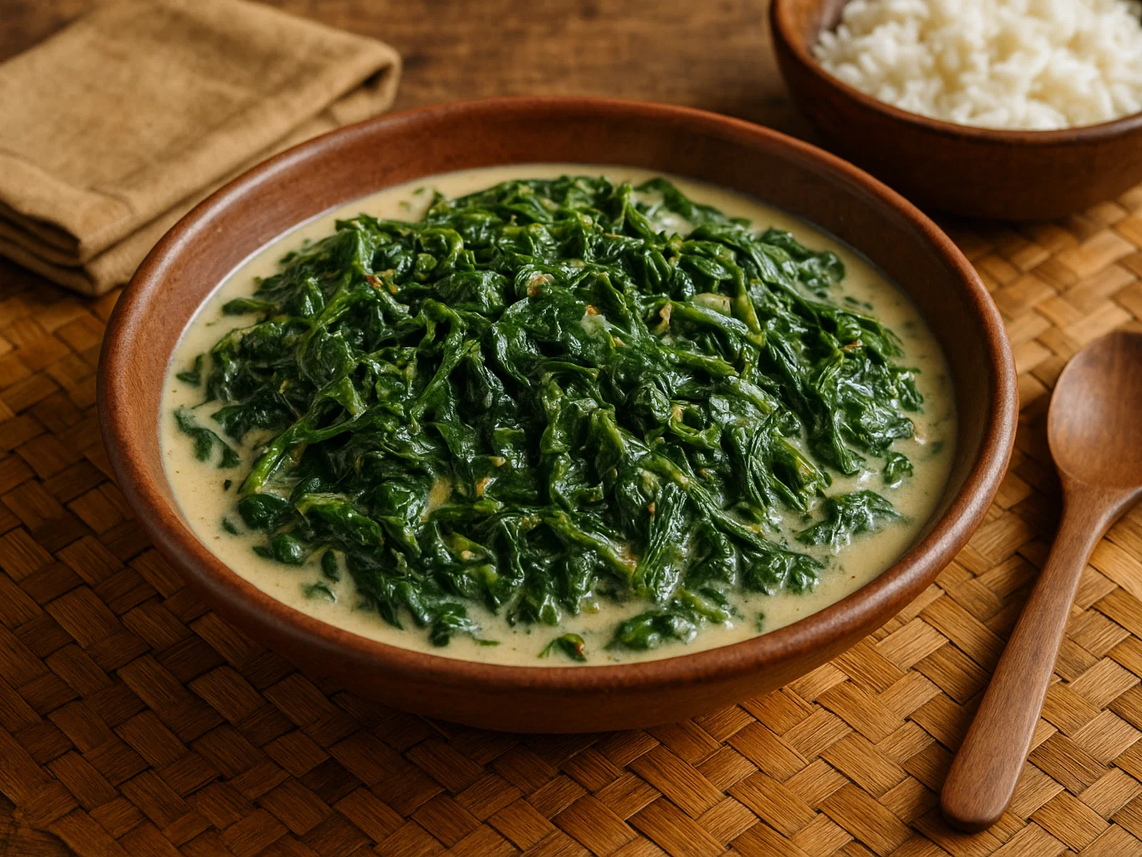 Greens Bilum – Papuanisches Blattgemüse in Kokosmilch