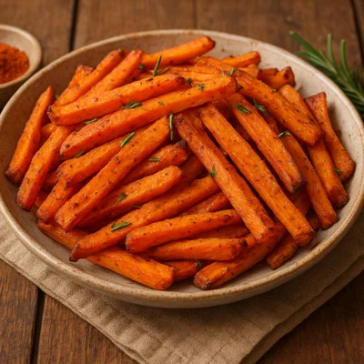 Knusprige Yams Frites aus dem Ofen