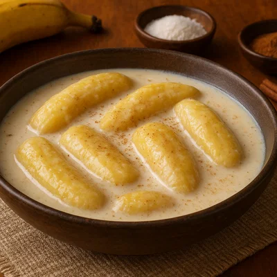 Ladob Banane – Seychellisches Bananen-Dessert in Kokosmilch