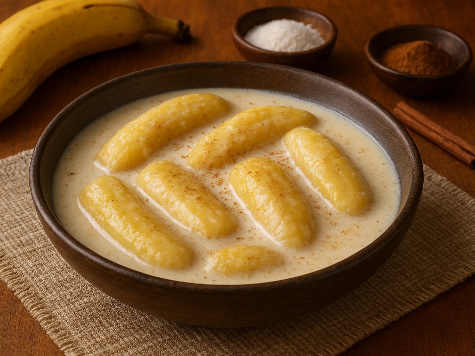 Ladob Banane – Seychellisches Bananen-Dessert in Kokosmilch