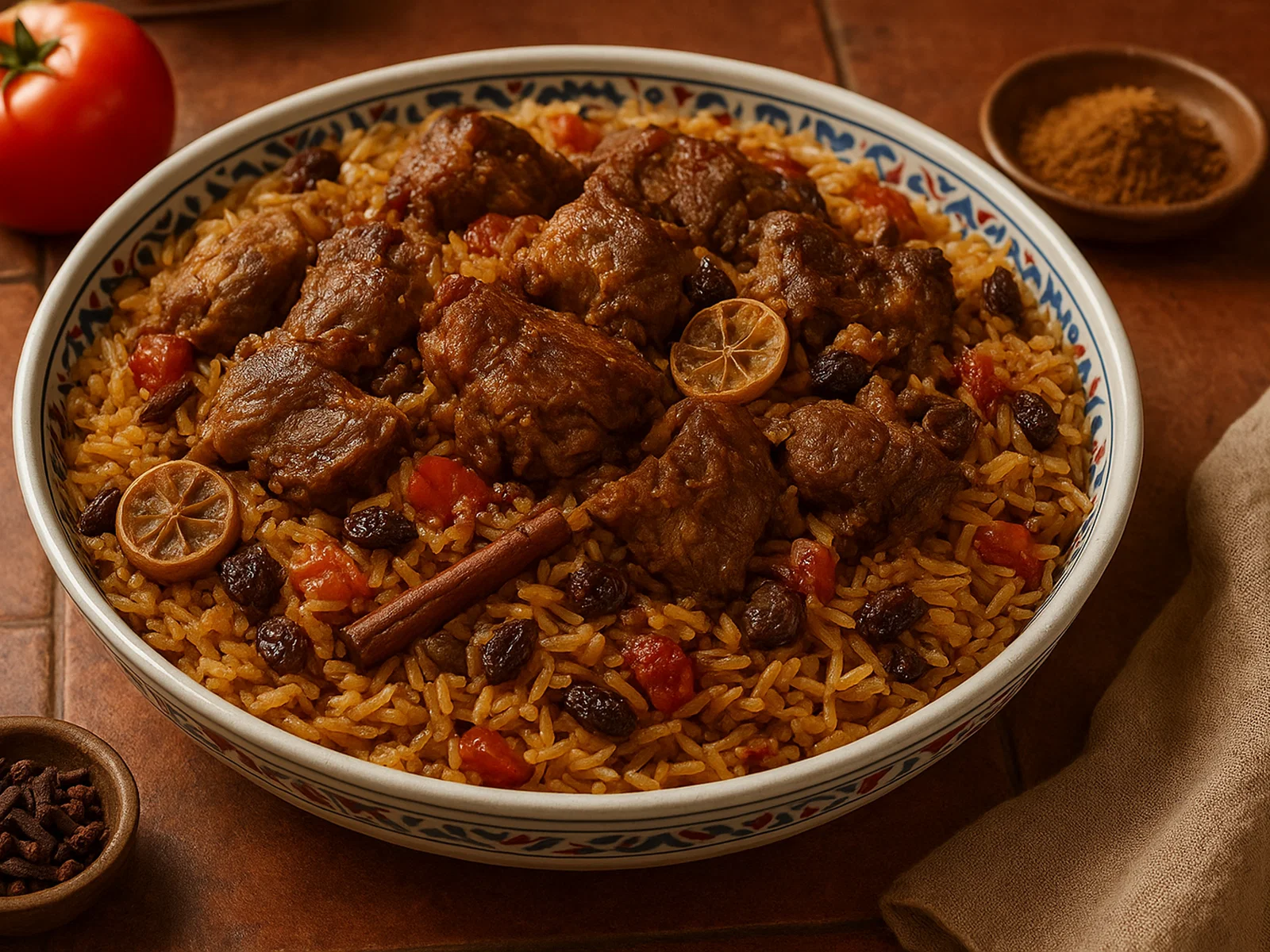 Machboos Laham (Würziger arabischer Lammreis)
