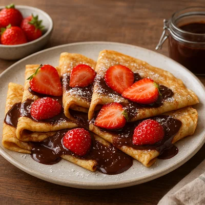 Erdbeer-Schoko-Crêpes