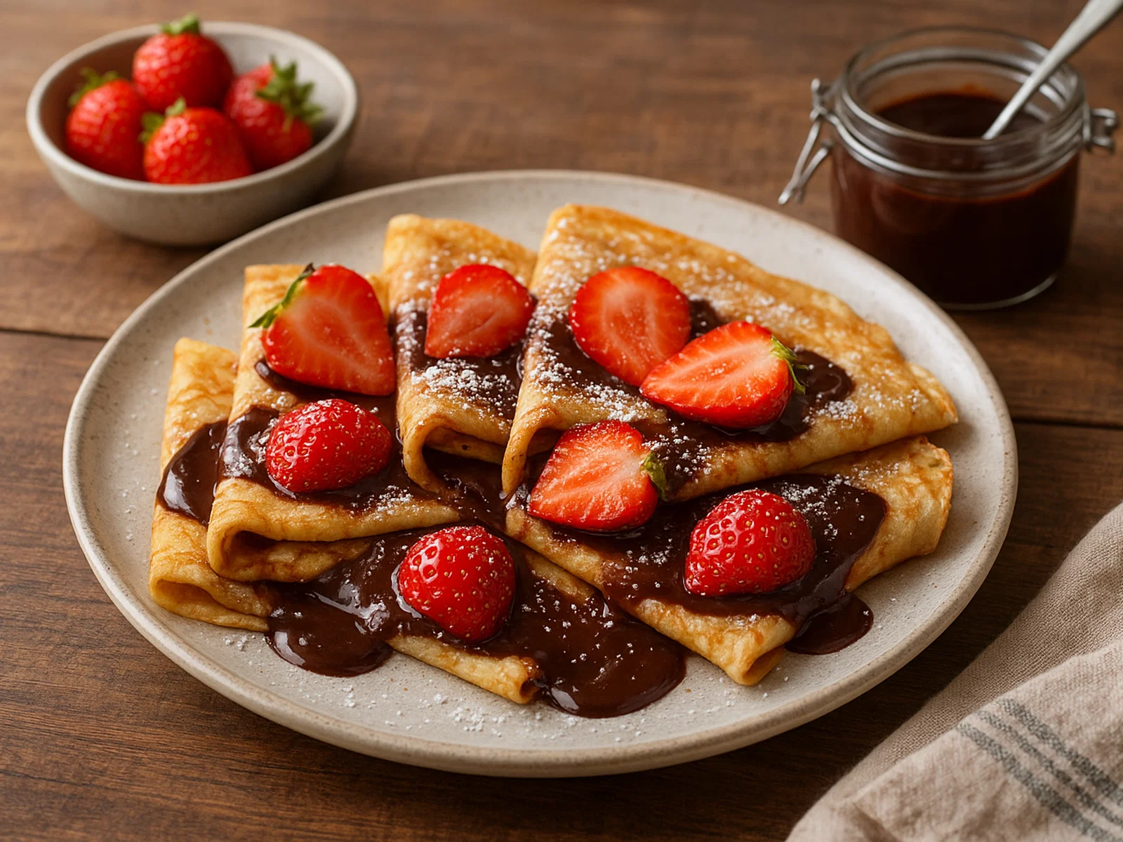 Erdbeer-Schoko-Crêpes