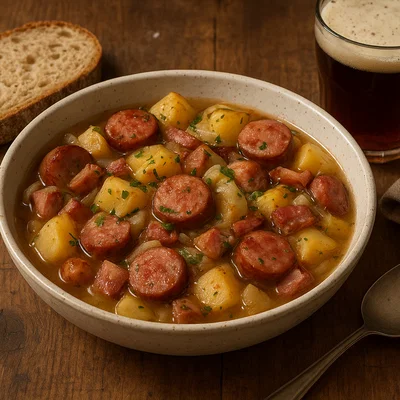 Klassischer Dublin Coddle (Irischer Wurstel‑Eintopf)