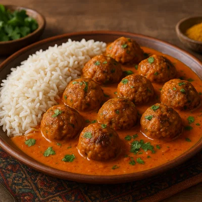 Tschelo Kofta (afghanische Hackbällchen in Tomaten-Joghurt-Sauce)
