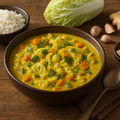 Chinakohl-Curry mit Kokosmilch