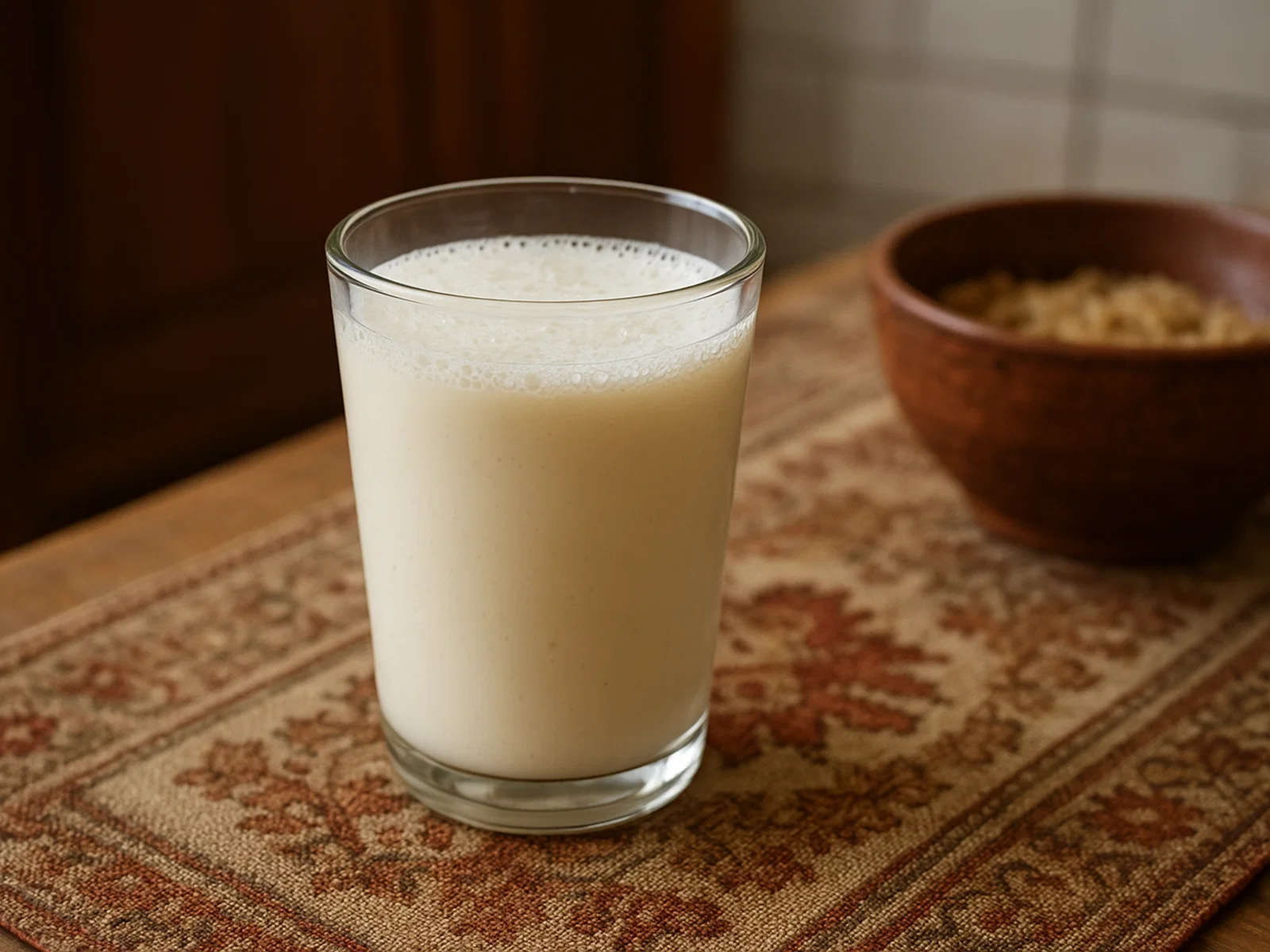 Hausgemachter Koumiss (fermentierte Milch nach zentralasiatischer Art)