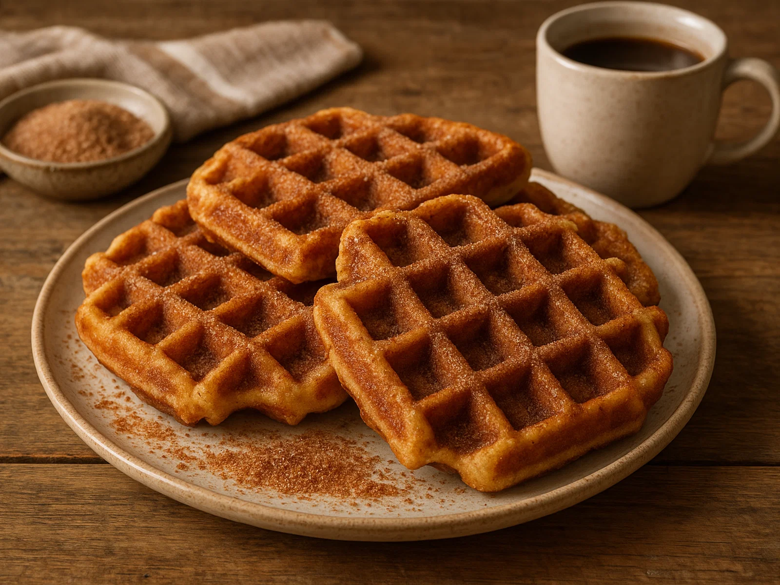 Zimt-Zucker-Waffeln