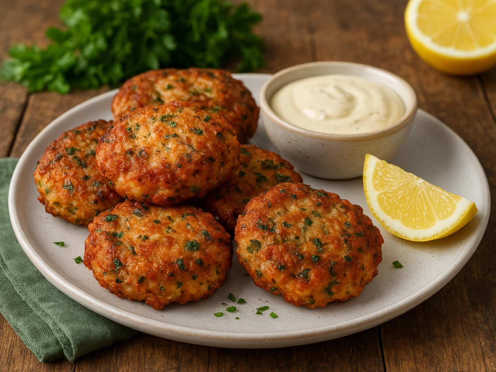Saftige Garnelenfrikadellen mit Kräutern