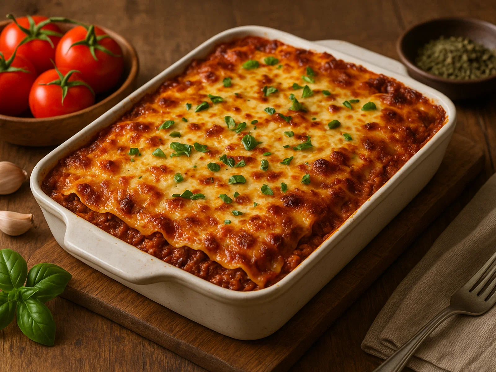 Pikante Lasagne mit Hackfleisch