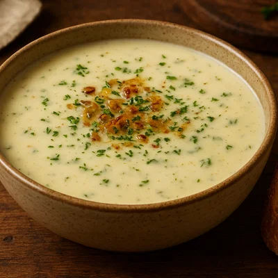 Cremige Käsesuppe mit Kräutern