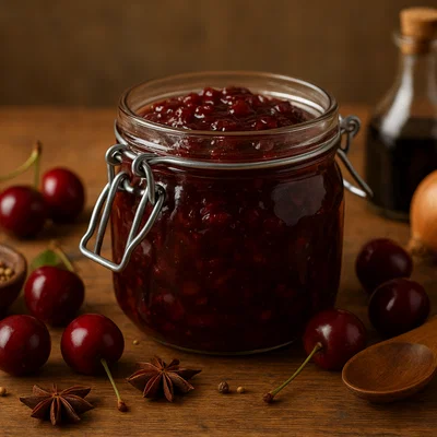 Kirsch-Chutney mit Balsamico und Gewürzen