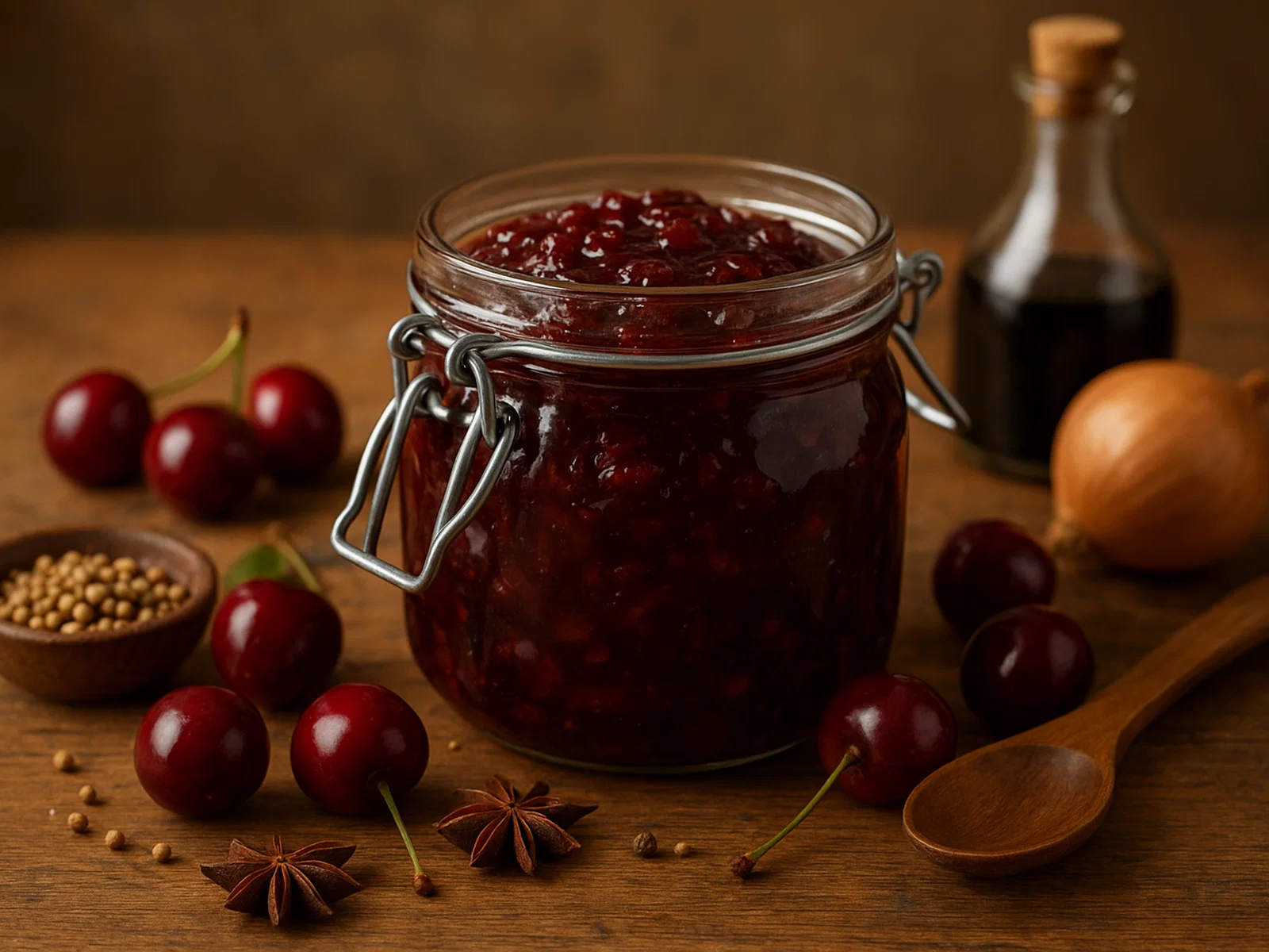 Kirsch-Chutney mit Balsamico und Gewürzen