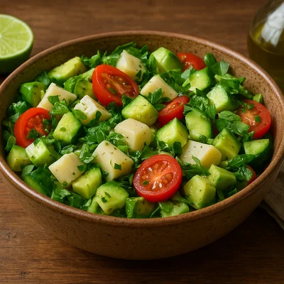 Salat Palmiste (Palmherzensalat mit Limetten-Vinaigrette)