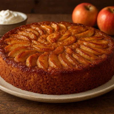 Karamellisierter Apfelkuchen mit Zimt und Vanille