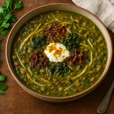Persische Kräutersuppe Ash Reshteh