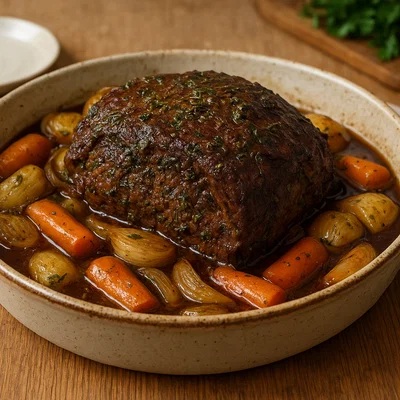 Tarvur Steikur – langsam geschmorte Rinderschulter in Kräutermarinade