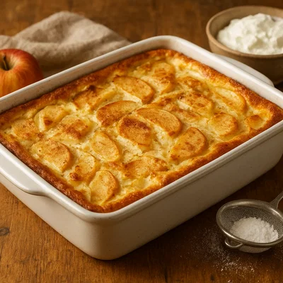 Apfel-Quark-Auflauf mit Zimt und Vanille