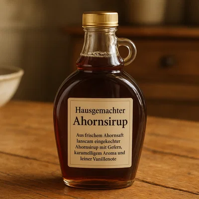 Hausgemachter Ahornsirup aus Ahornsaft