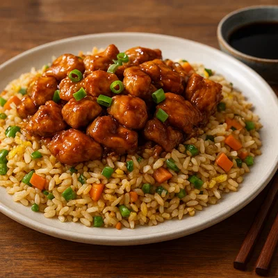 Taiwanesisches Hühnchen mit Gemüse-Eierreis