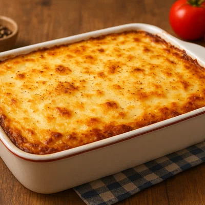 Griechische Moussaka mit Auberginen und Béchamel