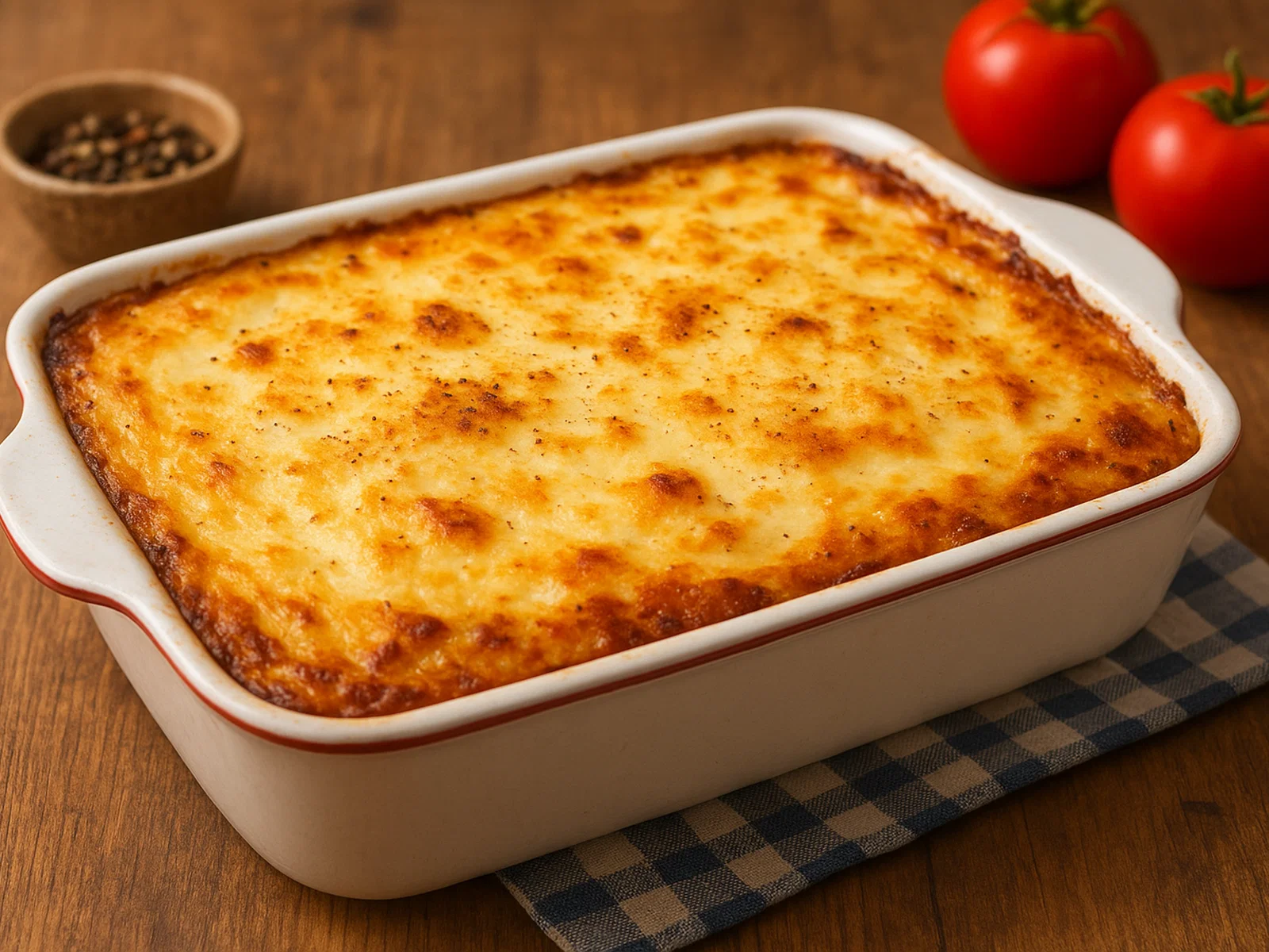 Griechische Moussaka mit Auberginen und Béchamel
