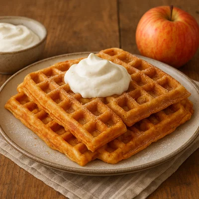 Apfel-Zimt-Waffeln mit Vanille