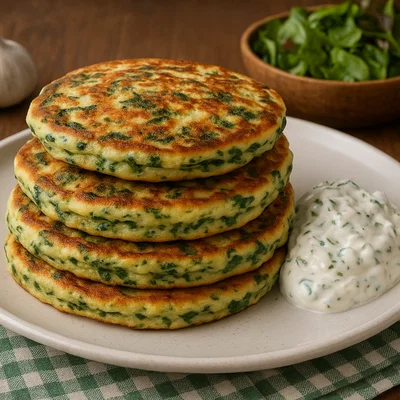 Herzhafte Spinat-Quark-Pfannkuchen