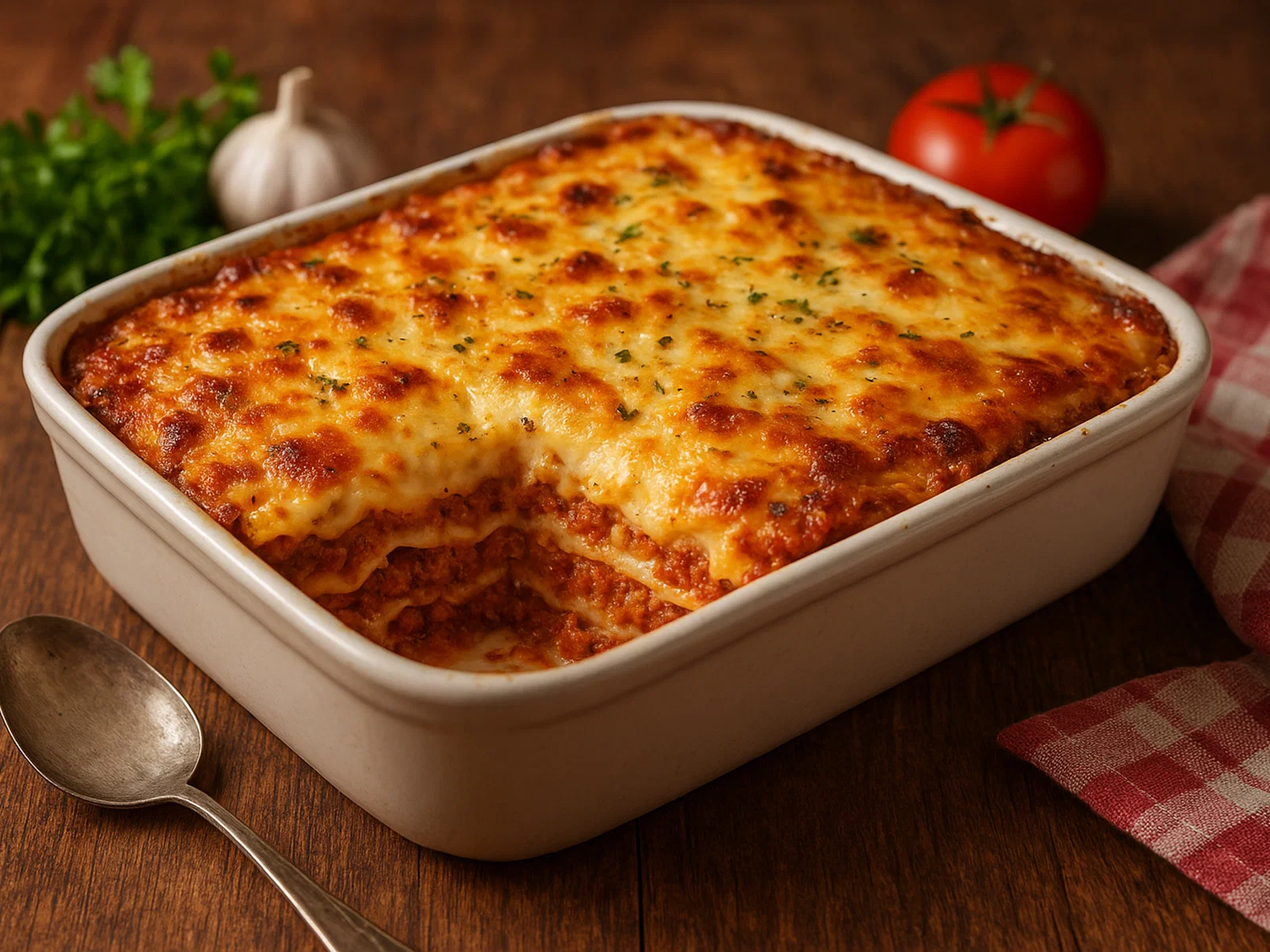 Klassische Hackfleisch-Lasagne mit Béchamelsauce