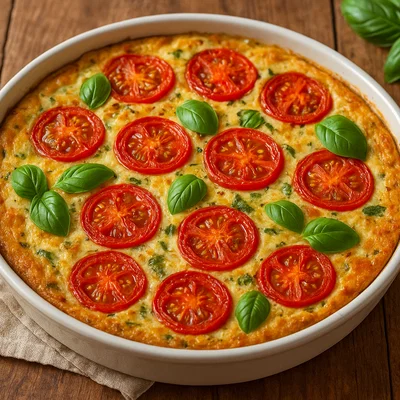 Tomaten-Basilikum-Quiche ohne Kruste