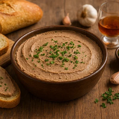 Hausgemachte Hühnerleber-Pâté mit Cognac