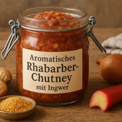 Aromatisches Rhabarber-Chutney mit Ingwer