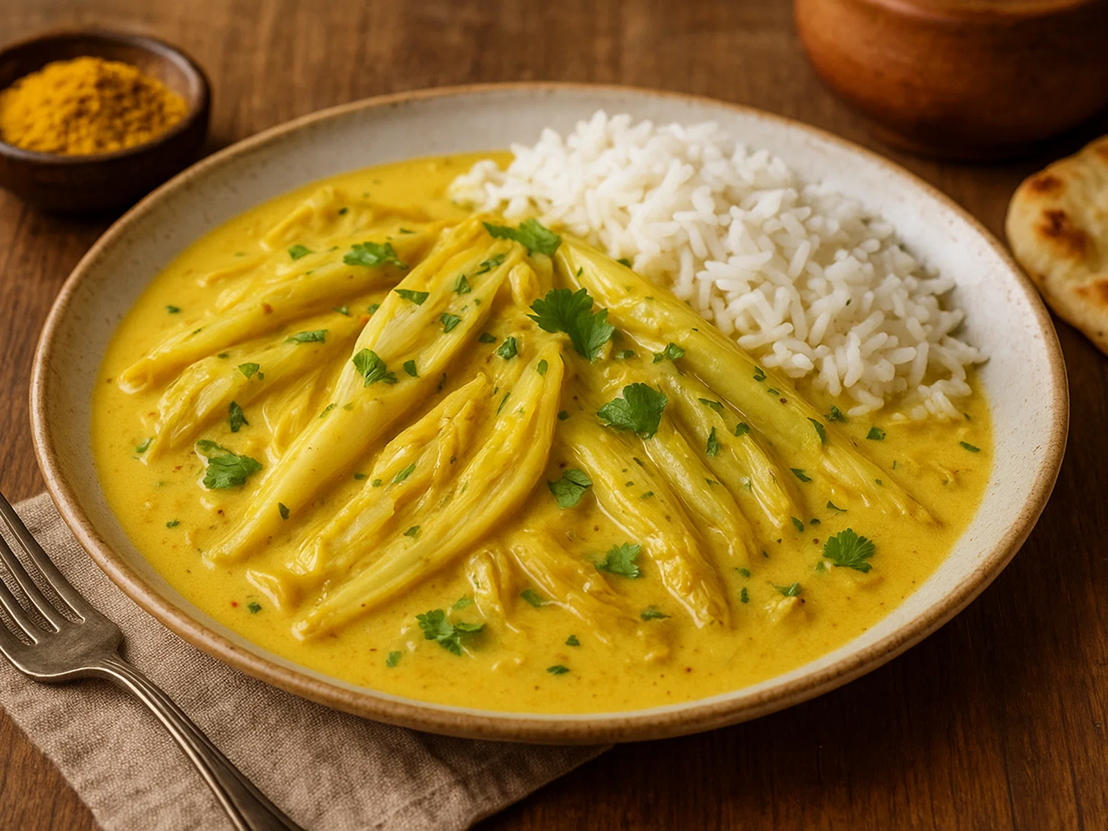 Chicorée-Curry mit Kokosmilch