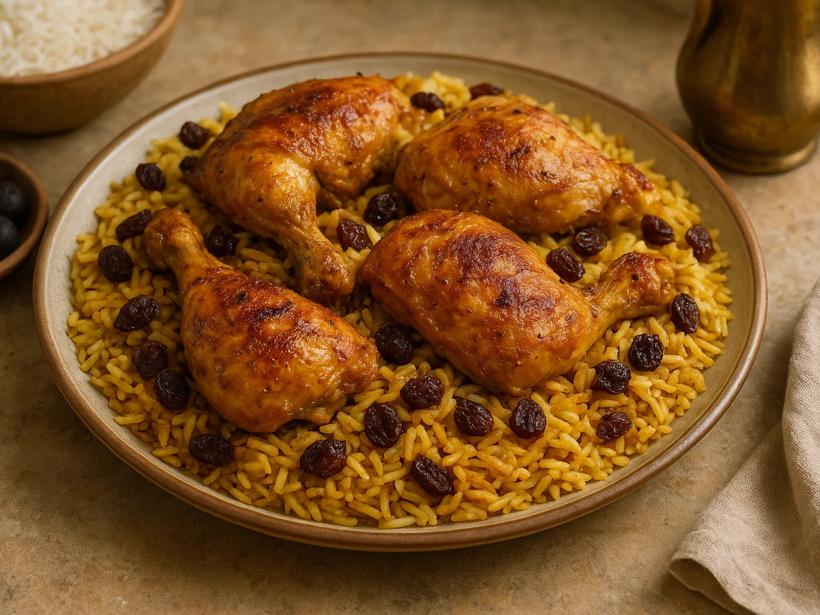 Machbous ala Dajaj (Arabischer Gewürz-Reis mit Hähnchen)