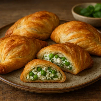 Maltesische Pastizzi mit Ricotta-Erbsen-Füllung