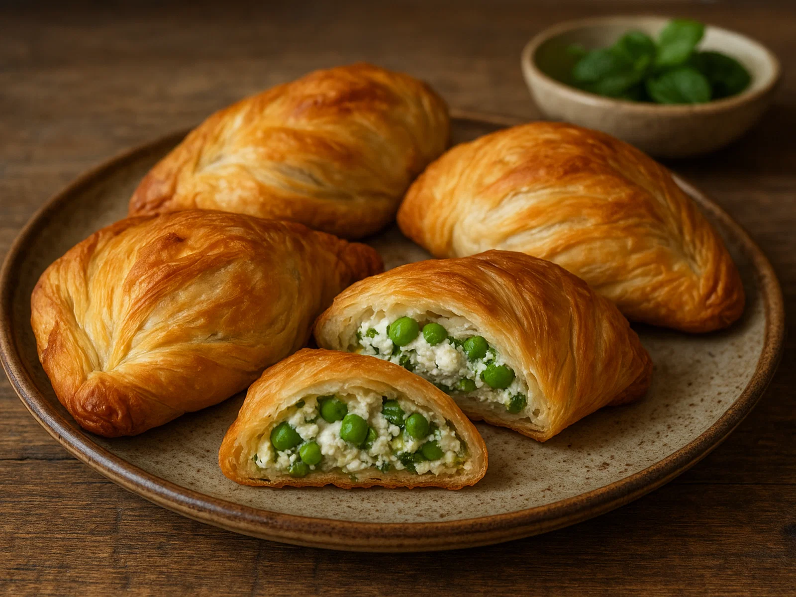 Maltesische Pastizzi mit Ricotta-Erbsen-Füllung