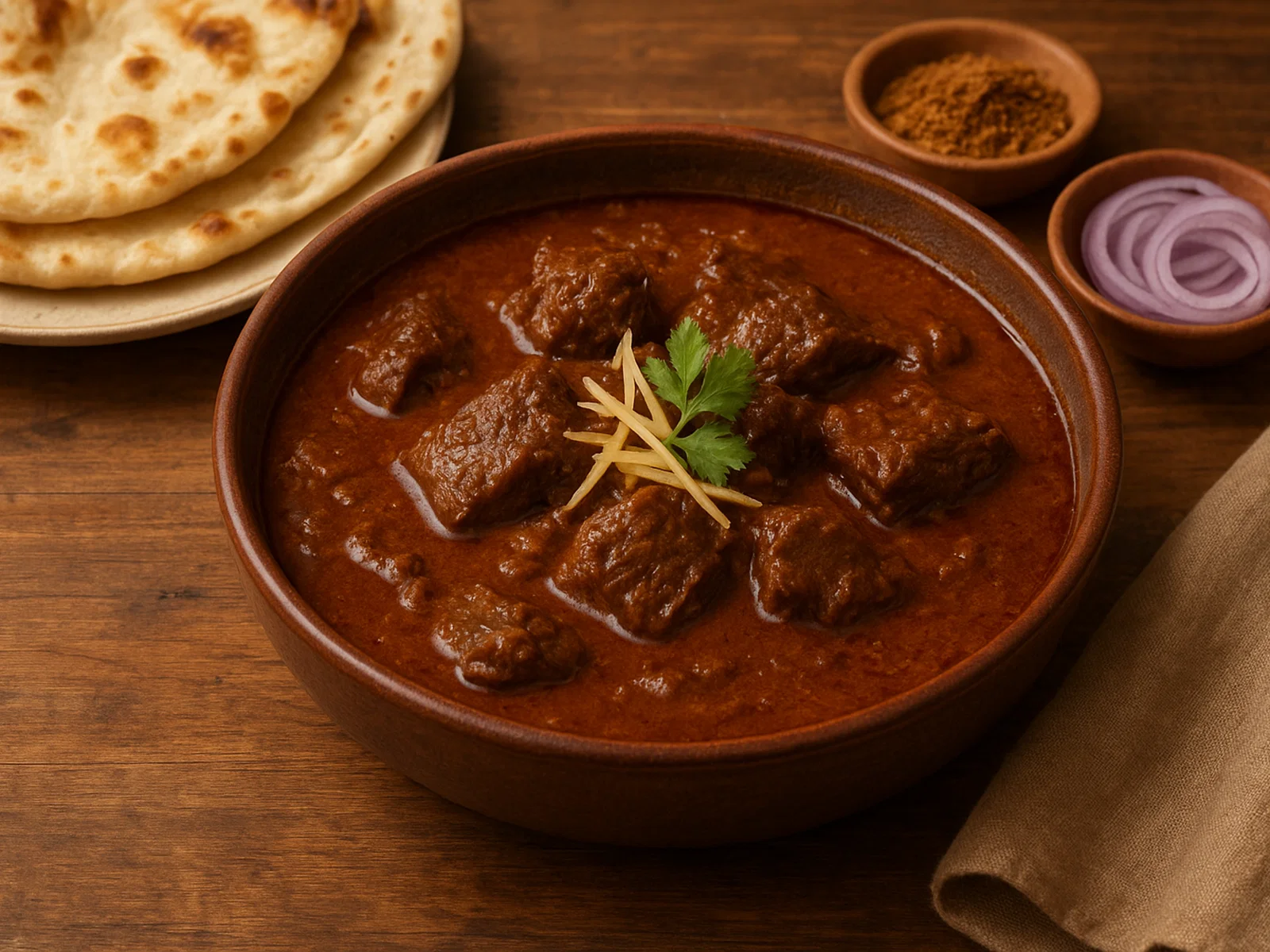 Traditionelles Rind-Nihari (langsam geschmortes Gewürz-Curry)