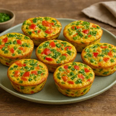 Bunte Eier-Muffins mit Gemüse