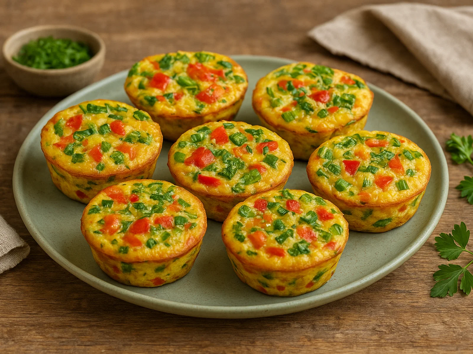 Bunte Eier-Muffins mit Gemüse