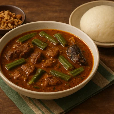 Banga Suppe (Nigerianische Palmfruchtsuppe)