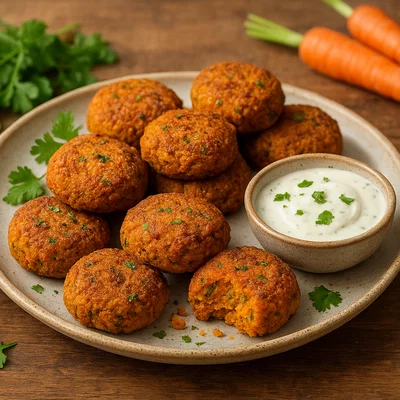Gebackene Karottenfalafel aus dem Ofen