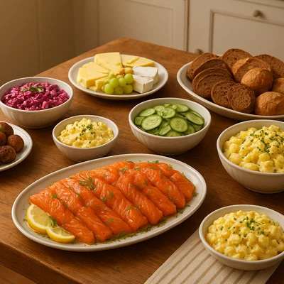 Skandinavisches Koldtbord (kaltes Buffet)