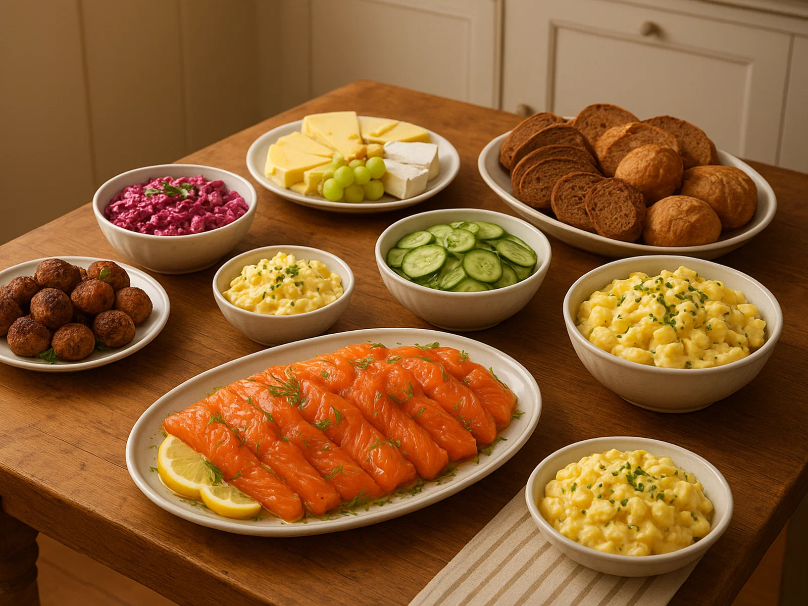 Skandinavisches Koldtbord (kaltes Buffet)