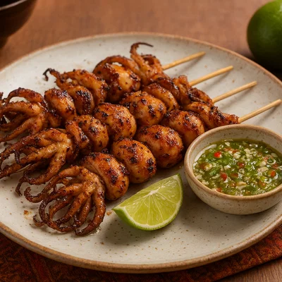 Ang Dtray-Meuk (Kambodschanische gegrillte Tintenfische)