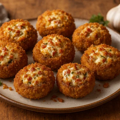 Gefüllte Champignon-Crossies mit Speck-Frischkäse-Füllung