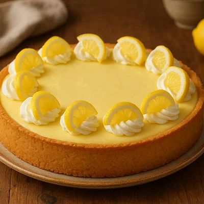 Klassische Zitronentorte mit Mürbeteig und Zitronencreme