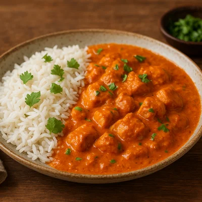 Cremiges Butter Chicken mit Basmatireis