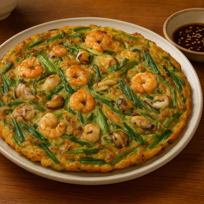 Haemul Pajeon – Koreanischer Meeresfrüchte-Pfannkuchen