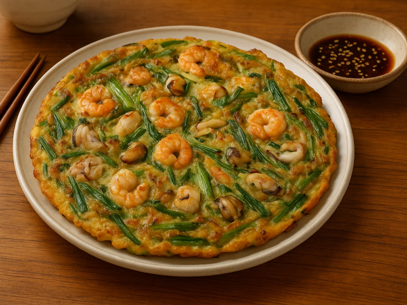 Haemul Pajeon – Koreanischer Meeresfrüchte-Pfannkuchen